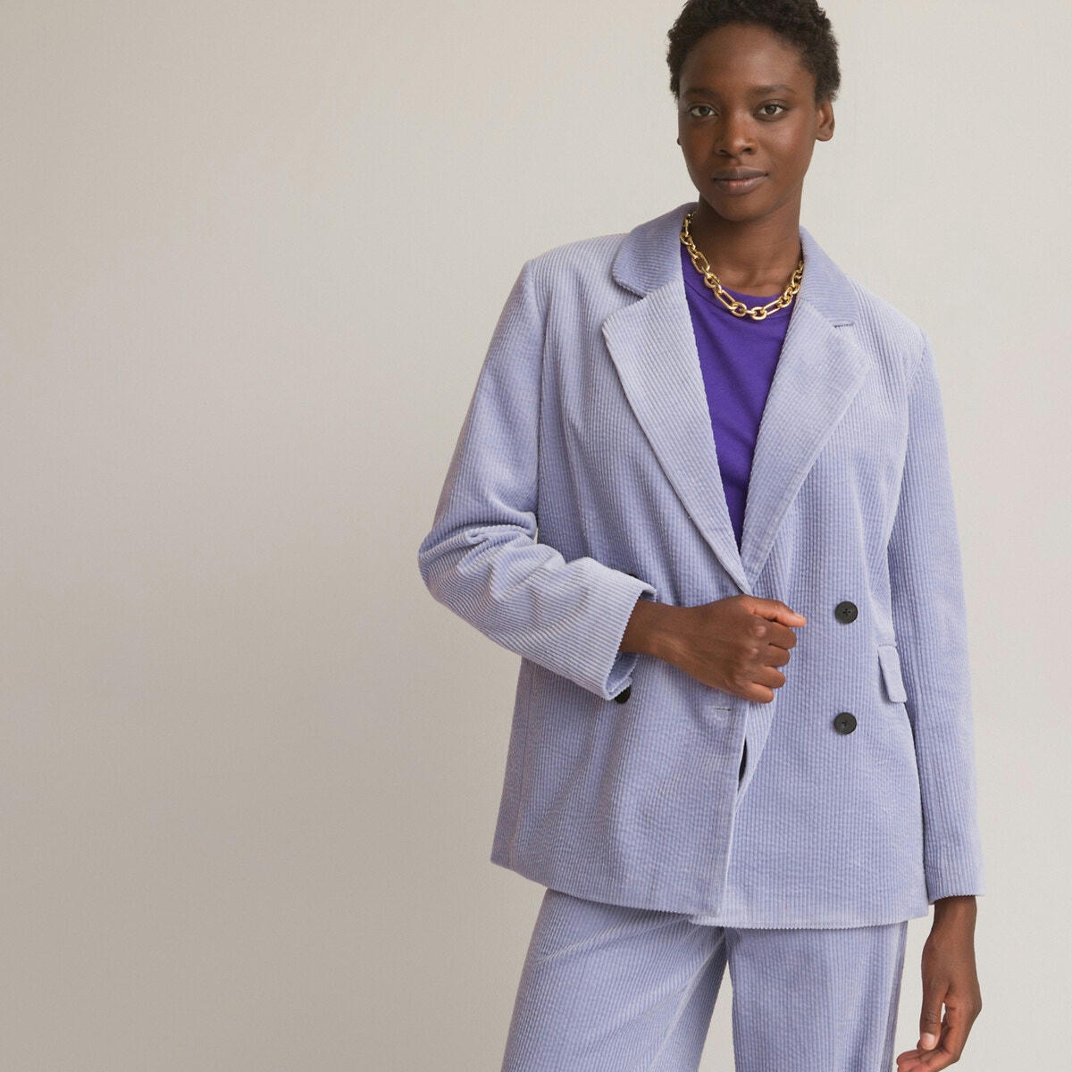 Blazer Signature coupe cintrée, en velours côtelé