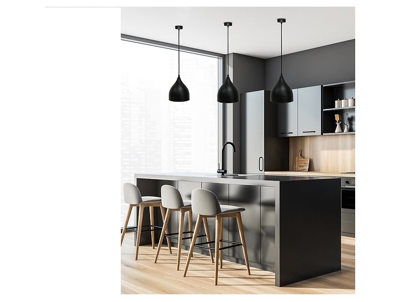 Lampa wisząca Ystrad metalowa czarna