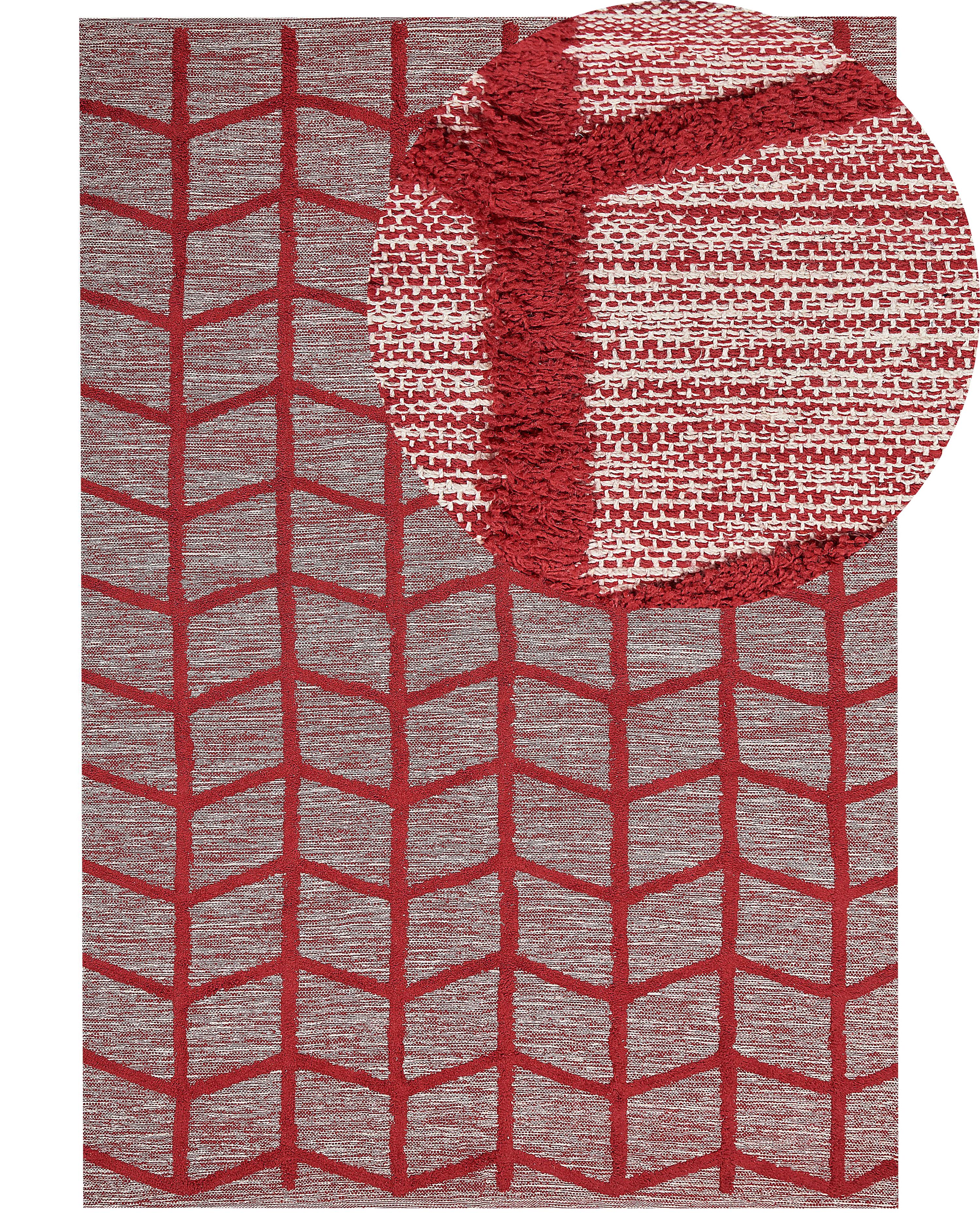 Rug SIVAS Red 140 x 200 cm Cotton