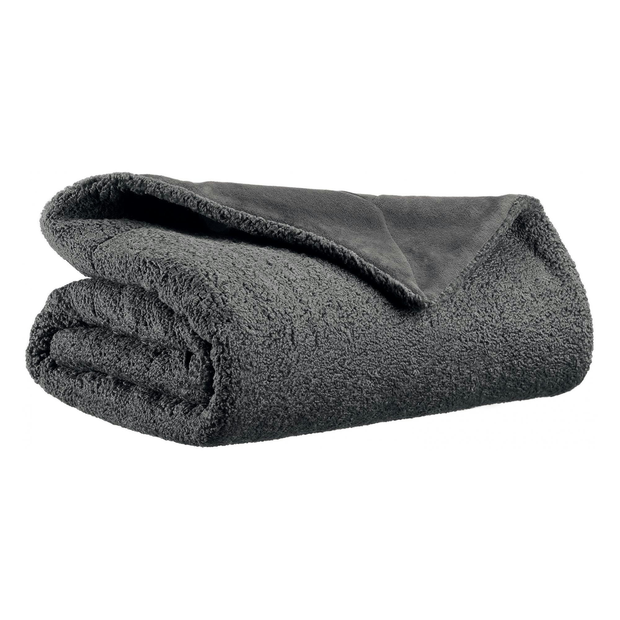 BARRY - Plaid  en polyester carbone 130 x 160