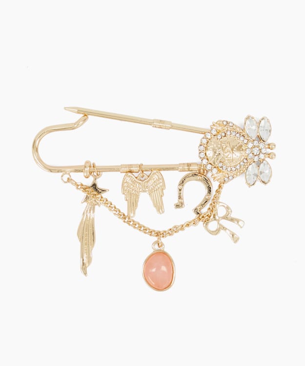 Safety Gold - Embellished Pin Brooch