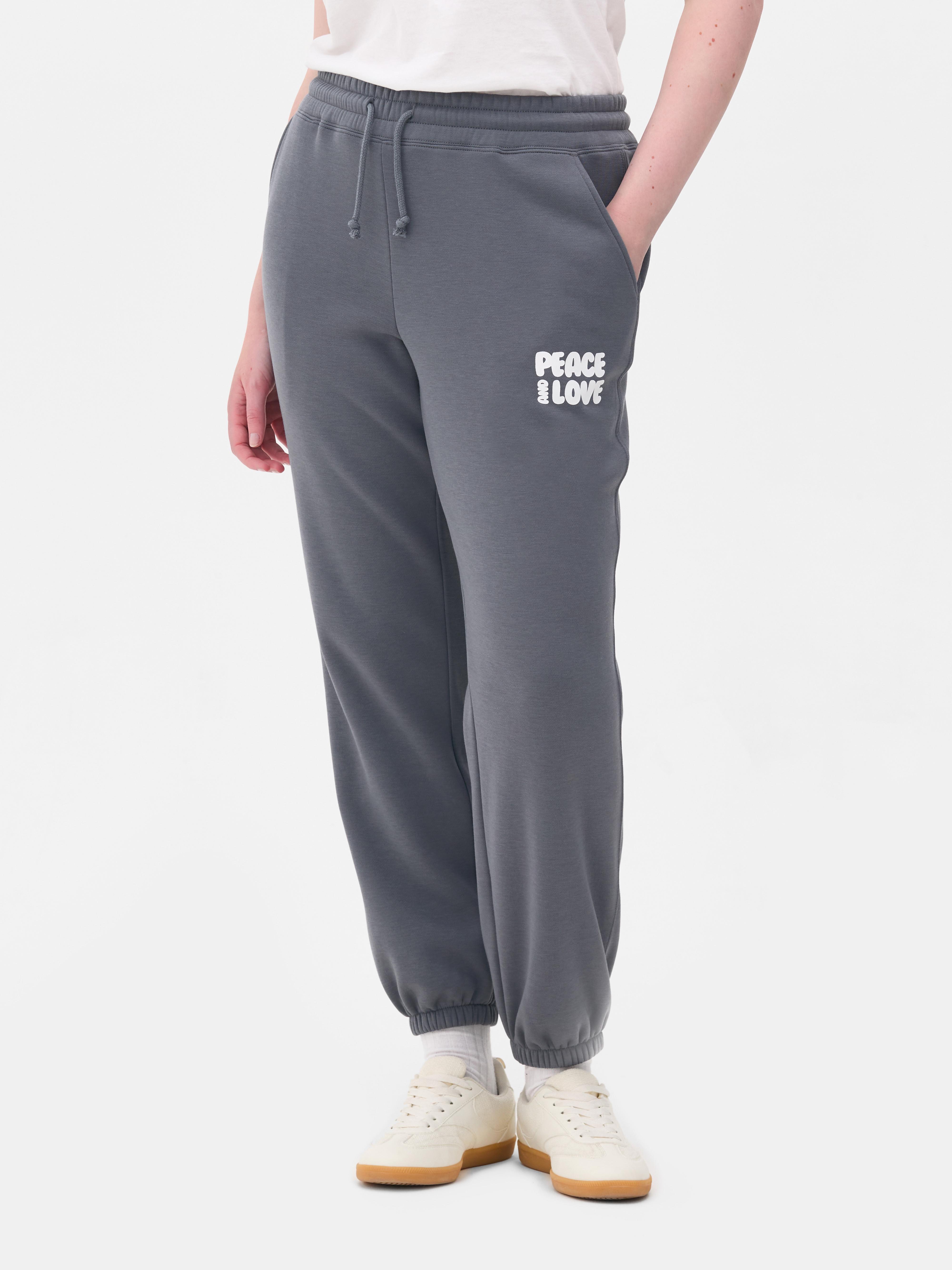 Cuffed Printed Sweatpants