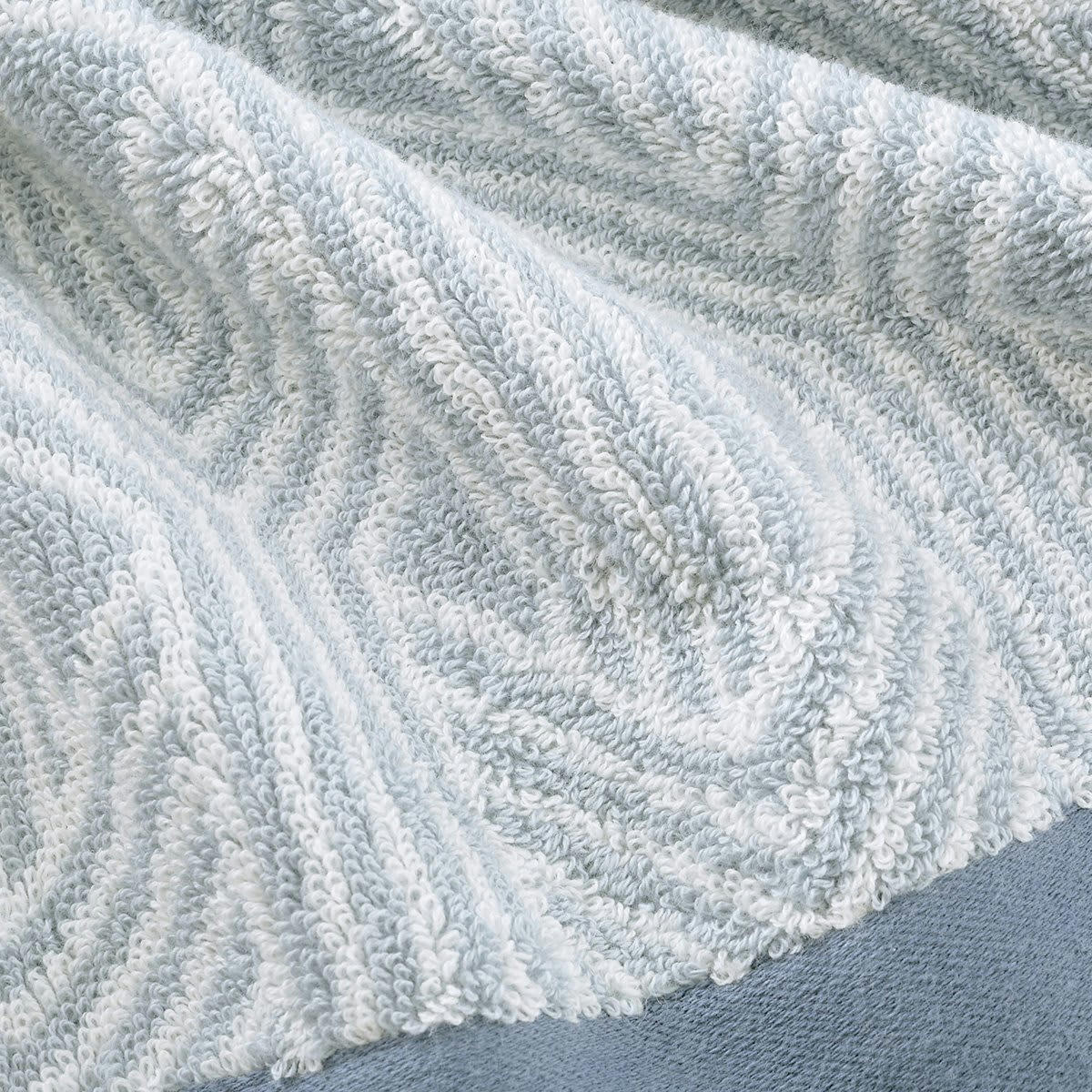 NOUAGE - Serviette coton bleu clair 50x100 cm