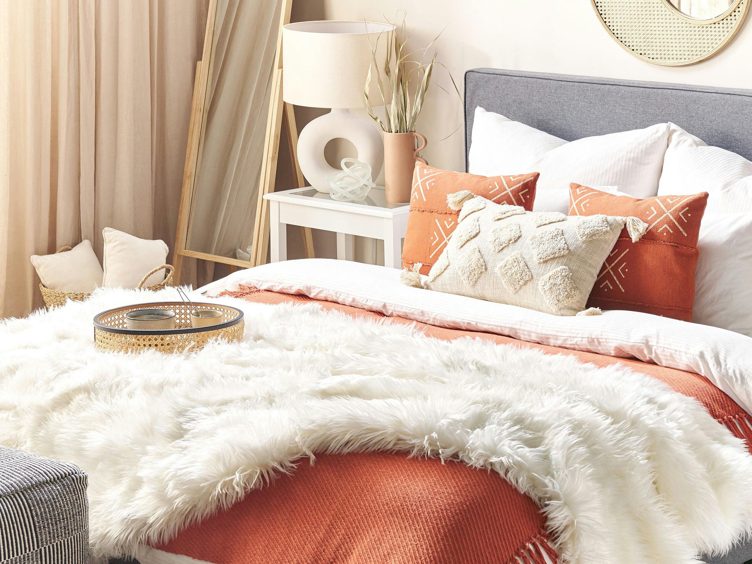 DELICE - Plaid en acrylique blanc 200x150cm