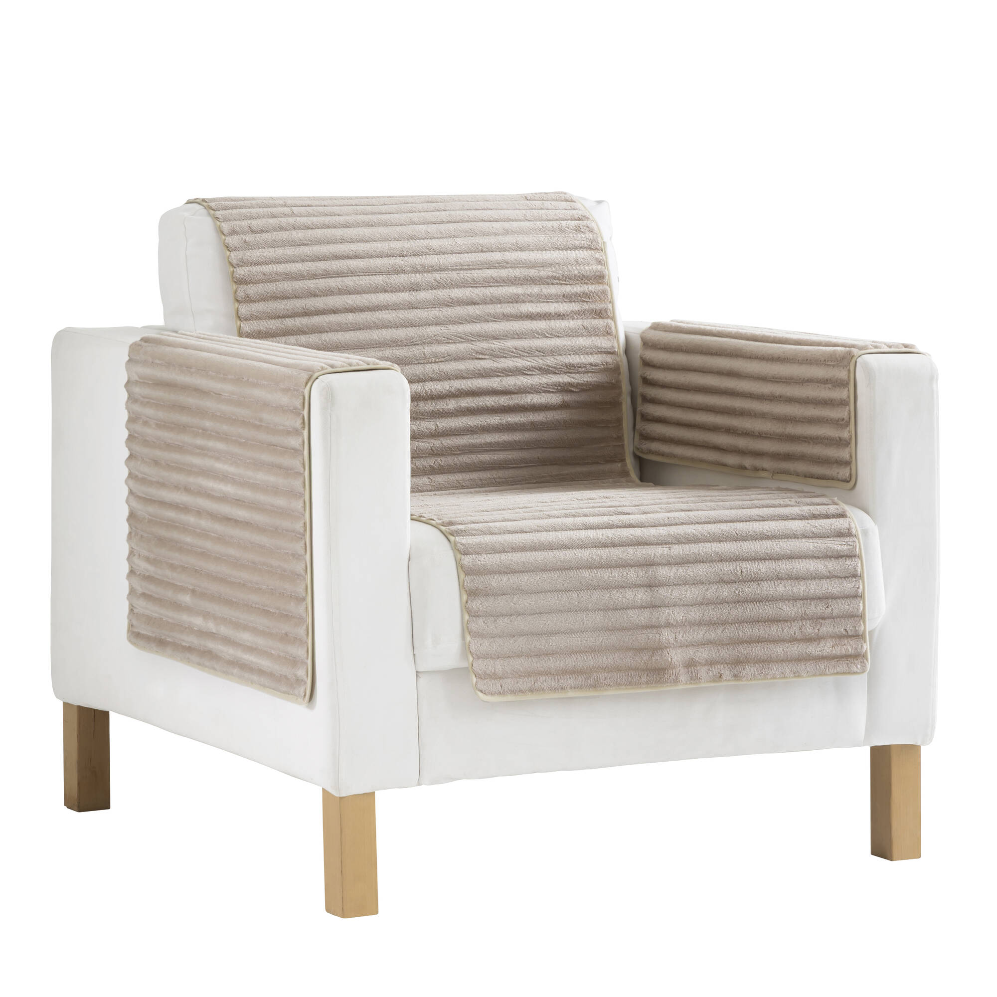 Protège-salon antiglisse toucher peluche
