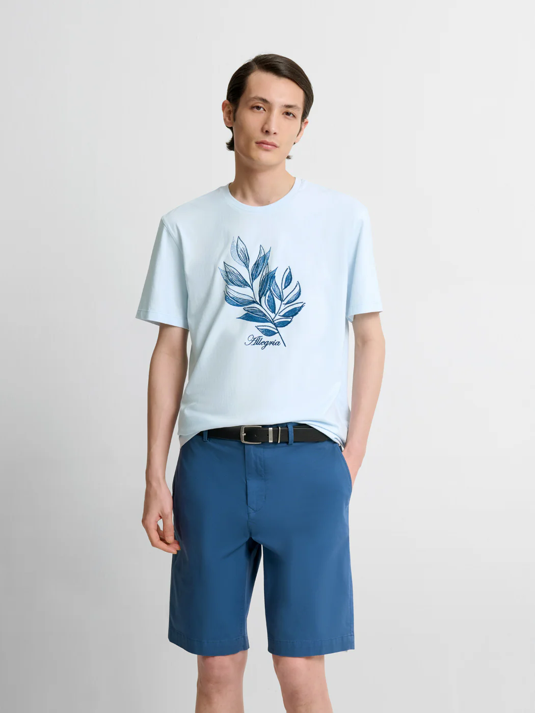 T-shirt col rond à motifs