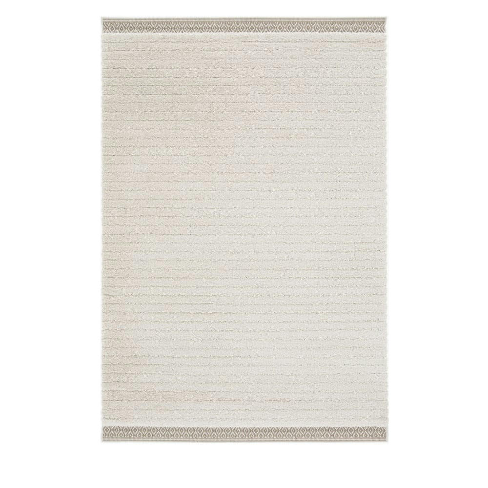 KENZA - Tapis bohème ecru 160x230 cm