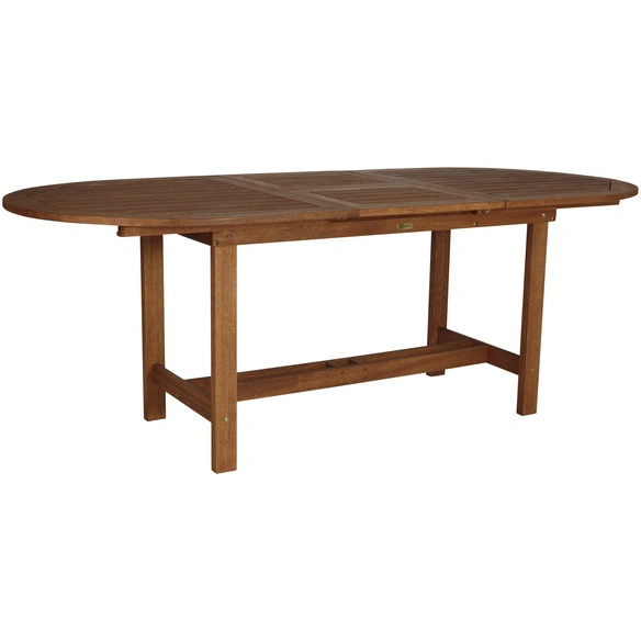 Ausziehtisch, BxHxL: 90 x 75 x 210 cm, Tischplatte: Eukalyptusholz