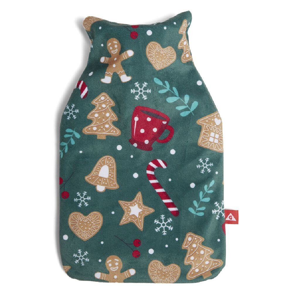 Bouillotte de No&euml;l motif biscuit pain d'épices 780ml