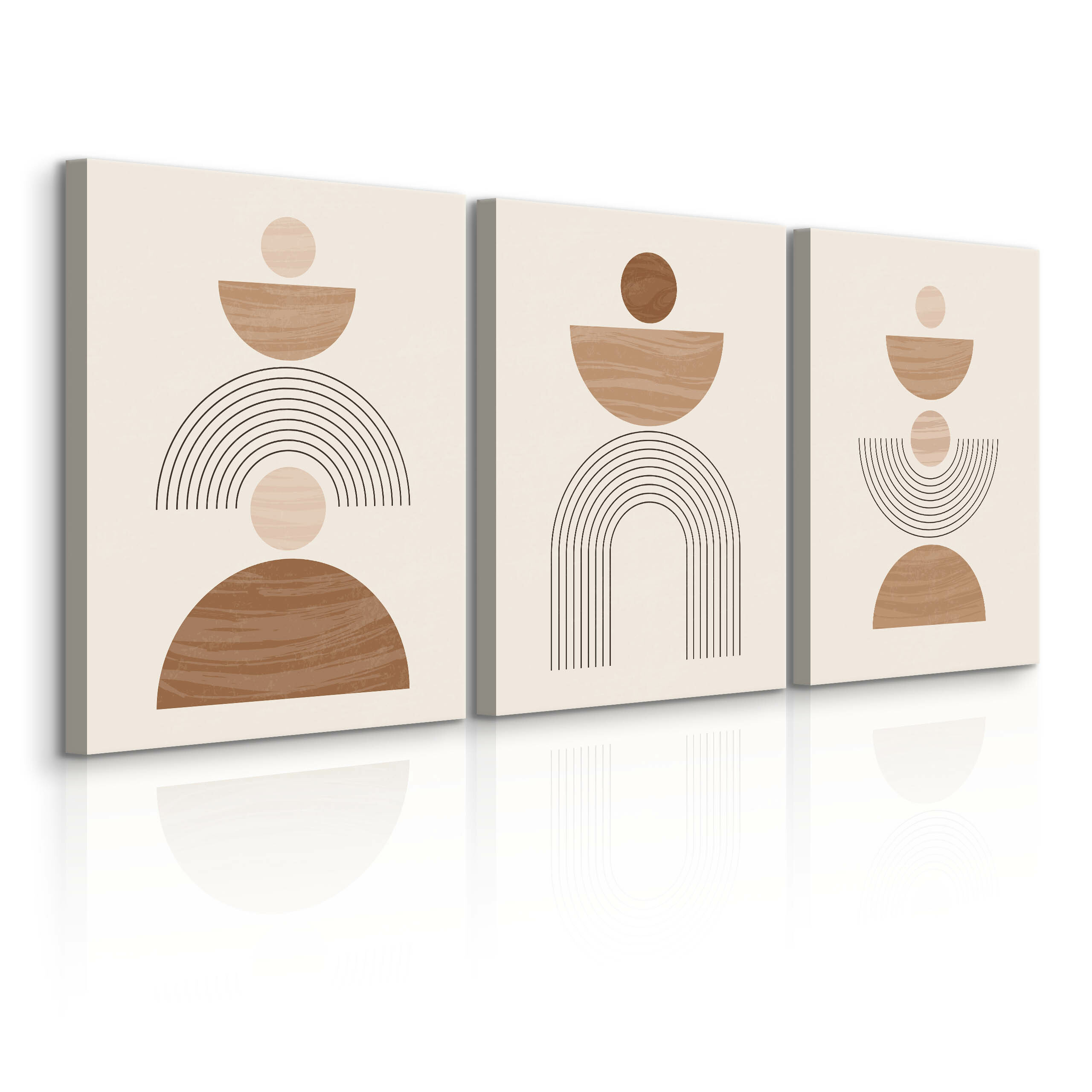 OBRAZY SET MINIMALISTYCZNY WZÓR STYL BOHO ABSTRAKCJA 90x40cm