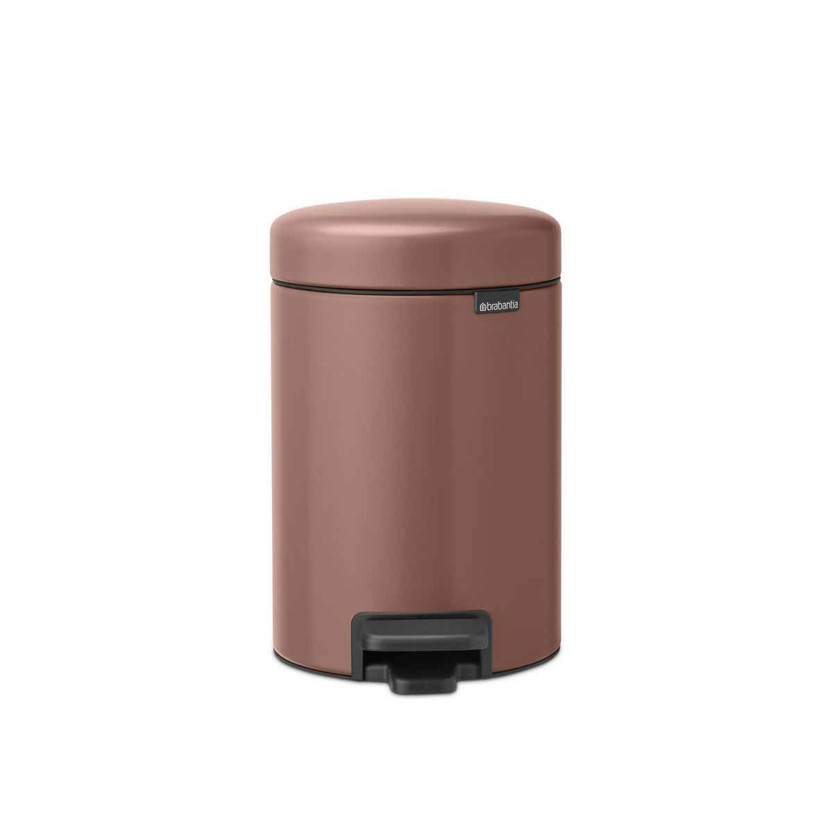 Brabantia NewIcon Pedaalemmer, 3 liter, kunststof binnenemmer - Satin Taupe
