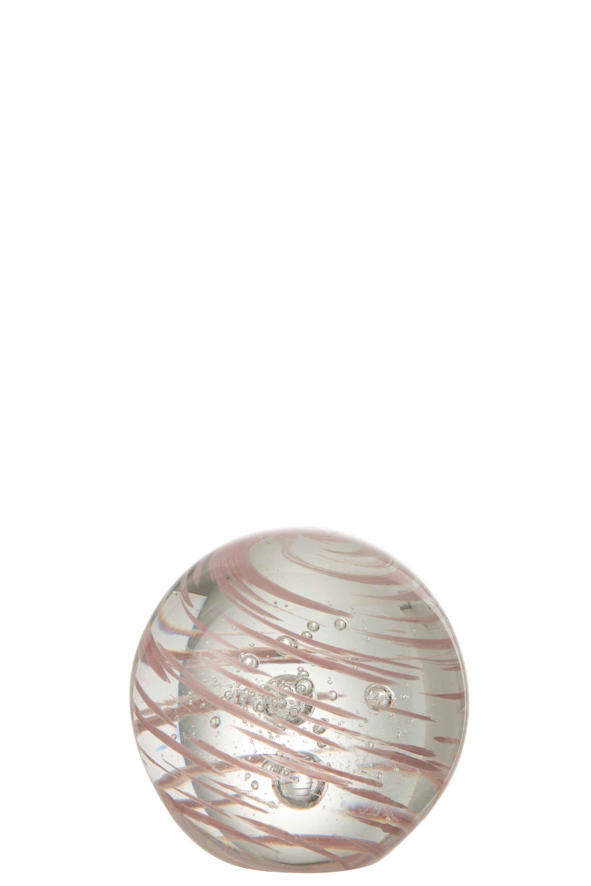 J-Line presse-papier Draaikolk - glas - roze - small