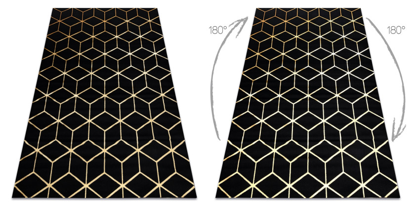 Dywan GLOSS 3D nowoczesny 409C 86 Sześcian, stylowy, glamour, 80x150 cm