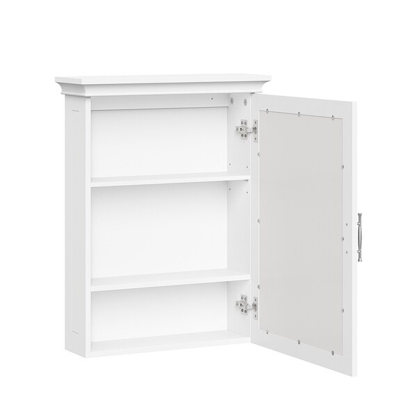 Somerset Wall Cabinet with Mirror, White