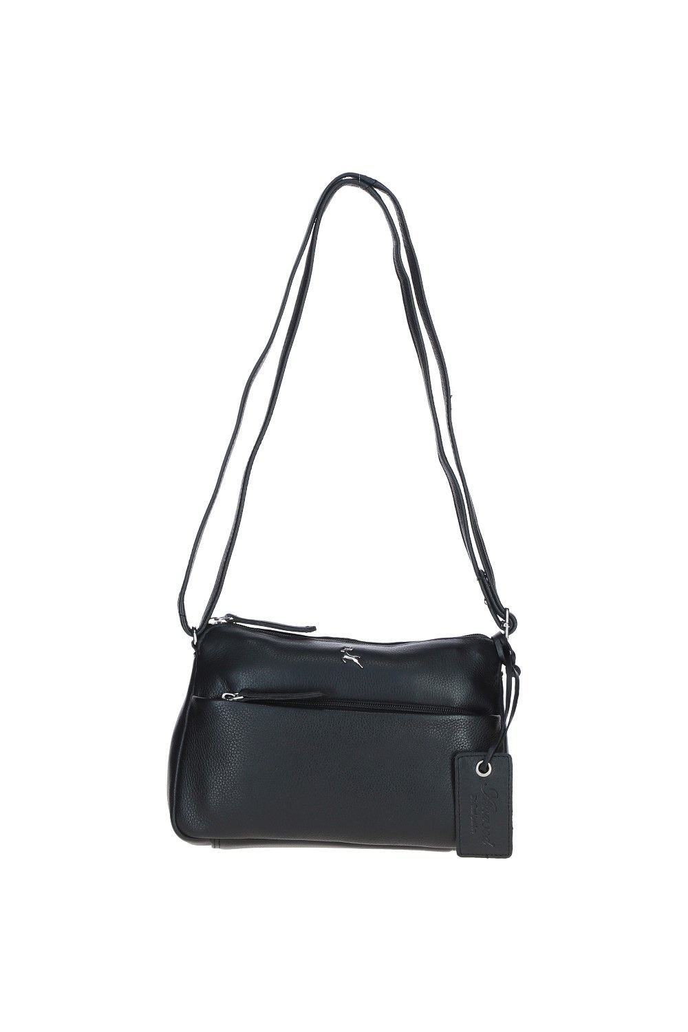 Ashwood Leather Belfast' Compact Zip-Closure Leather Crossbody Bag