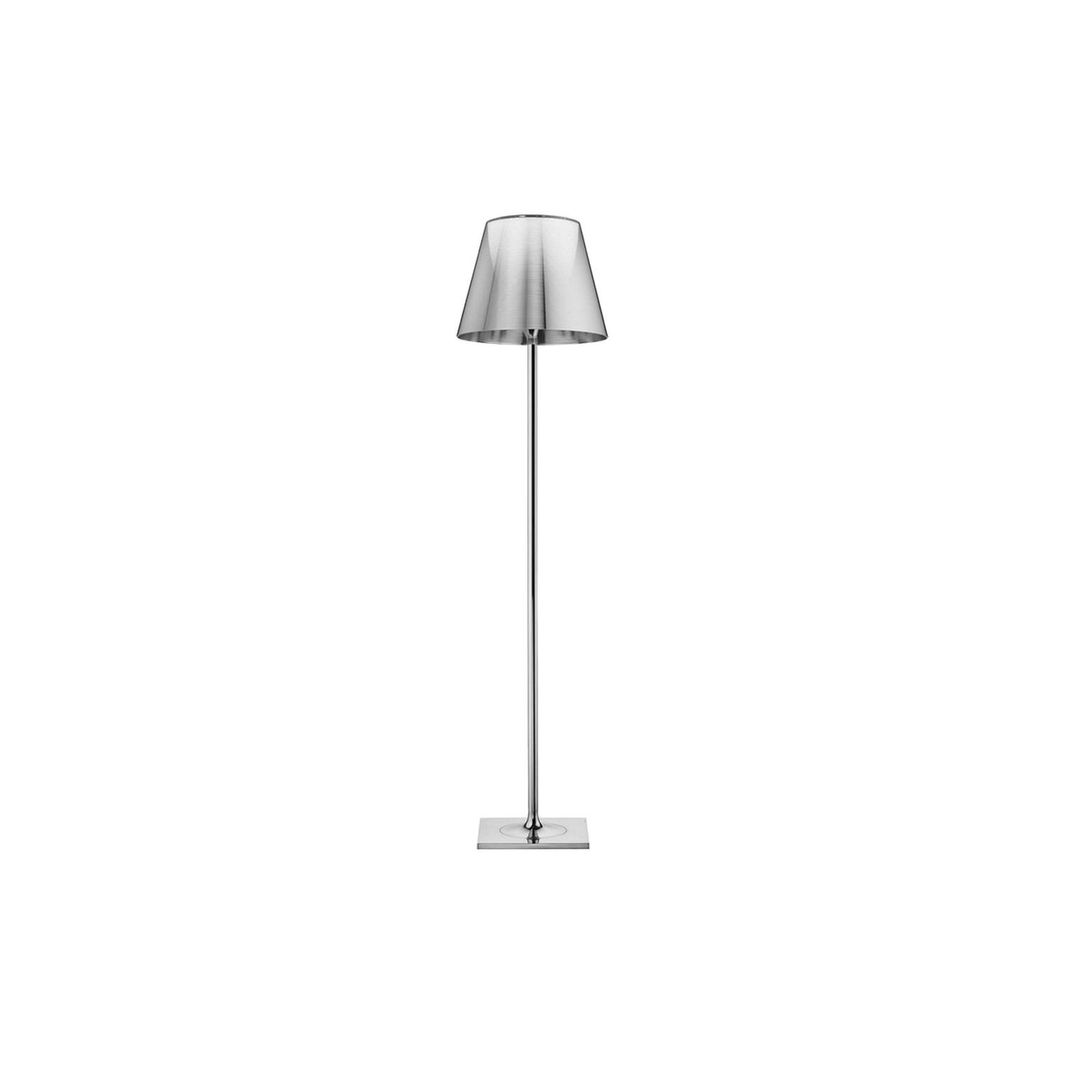 Ktribe F2 gulvlampe, aluminiseret sølv