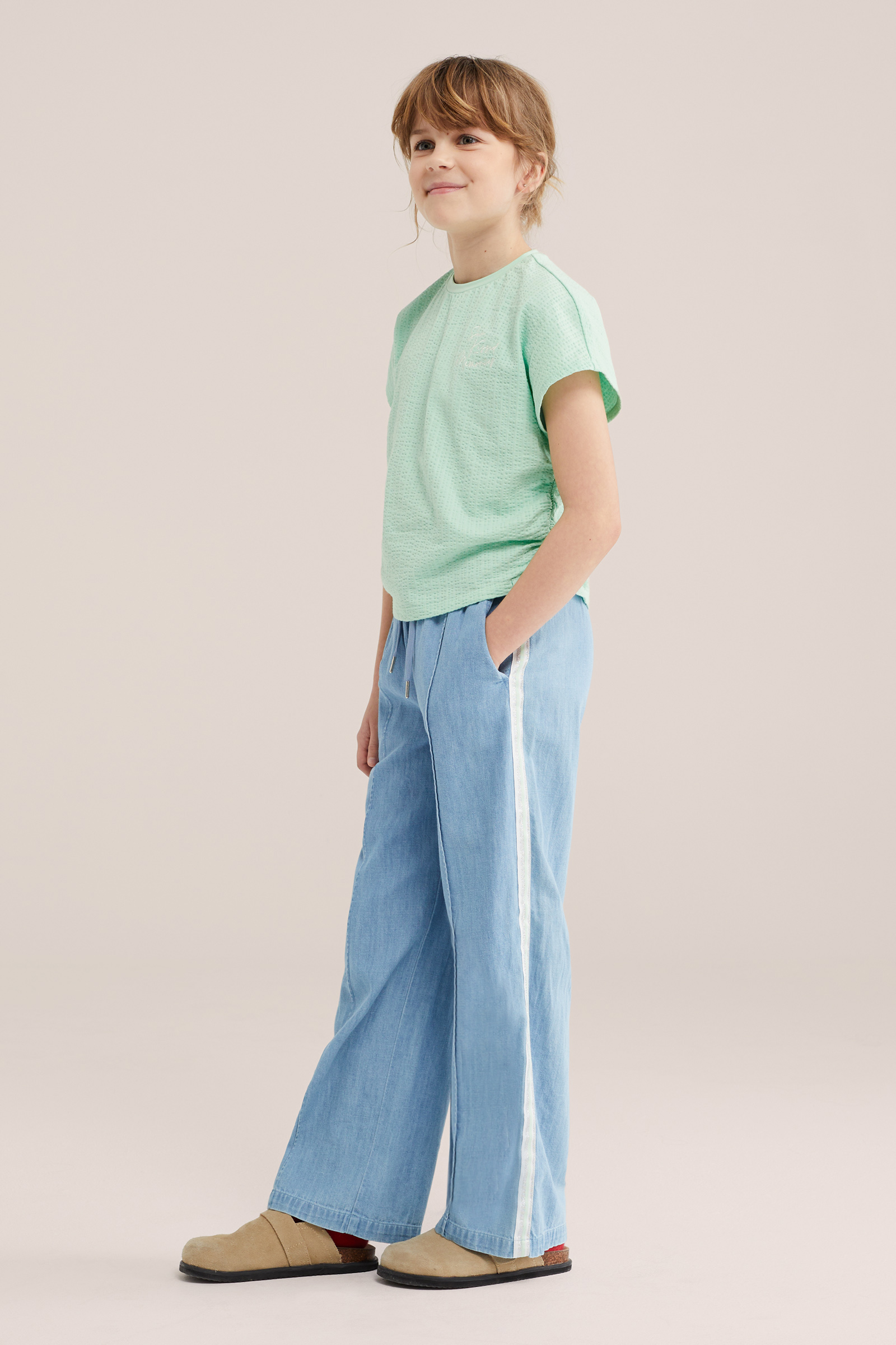 Meisjes seersucker T-shirt