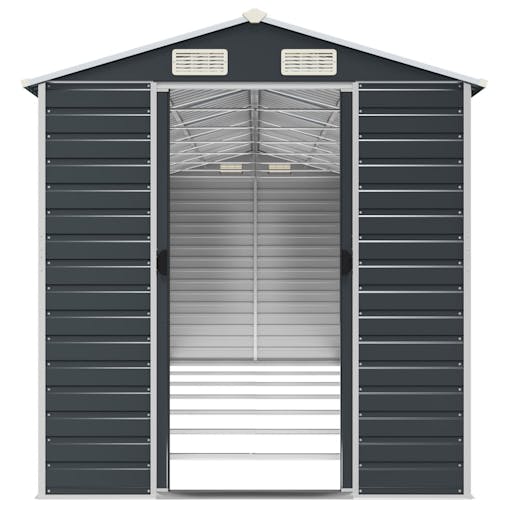 NNEVL Garden Shed Anthracite 191x640x198 cm Galvanised Steel