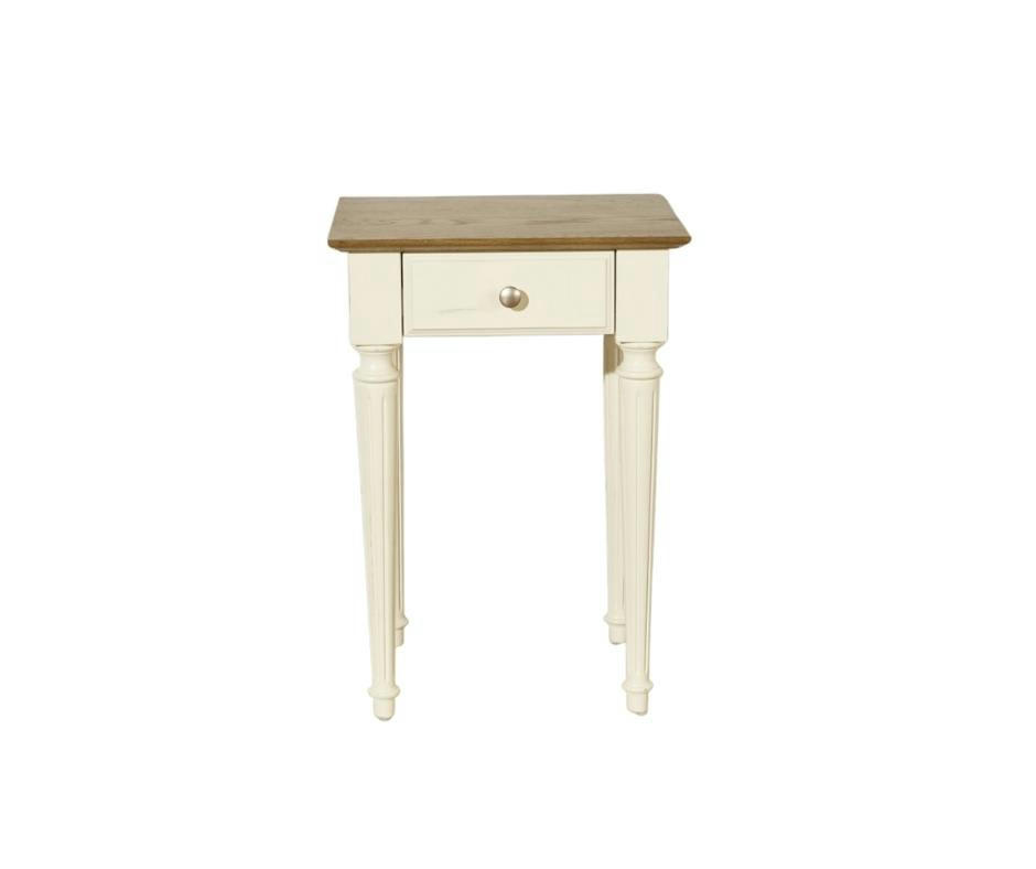 DISSAY - Table de chevet plateau chêne blanc