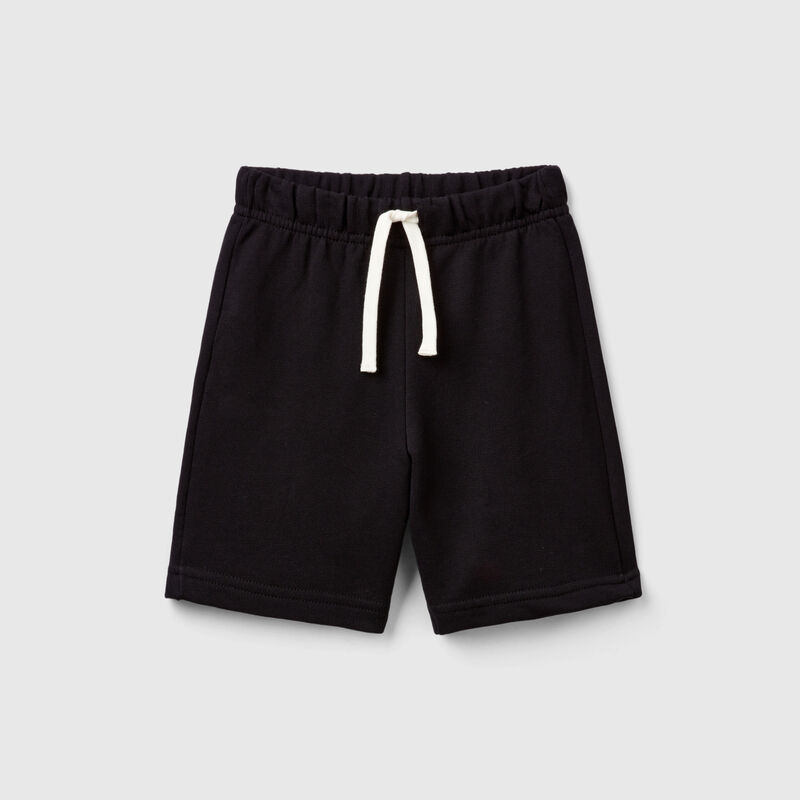 Bermuda shorts in pure cotton fleece