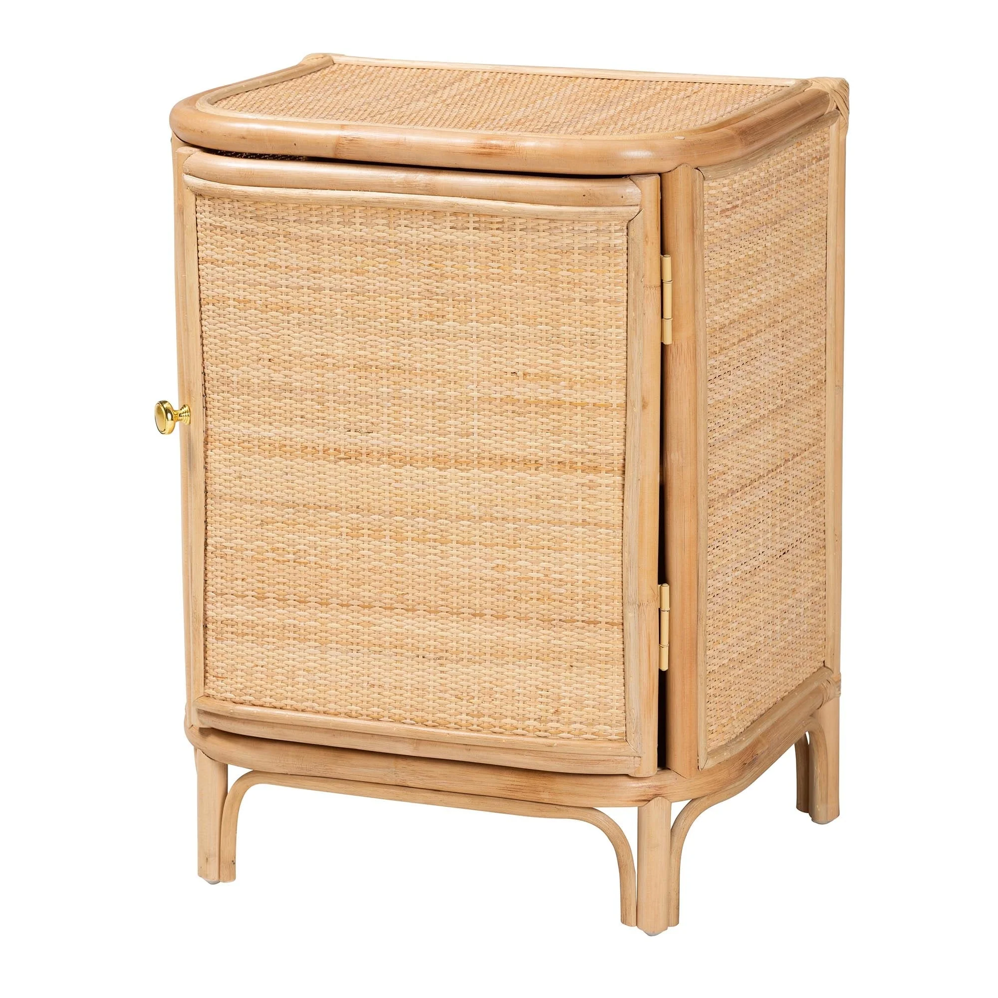 Kiara Bohemian Natural Rattan Nightstand