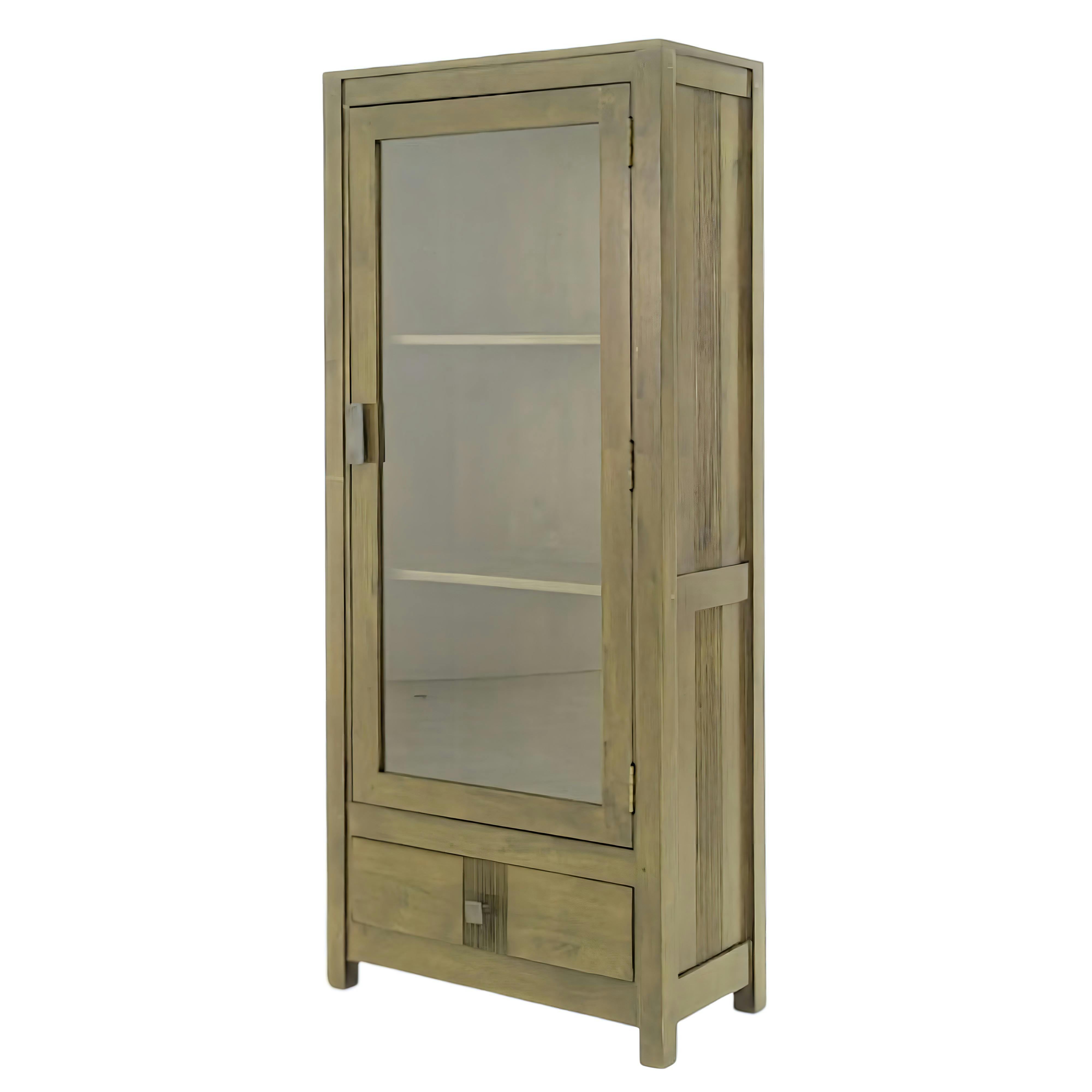 Bibliothèque vitrée hévéa 60cm GALA