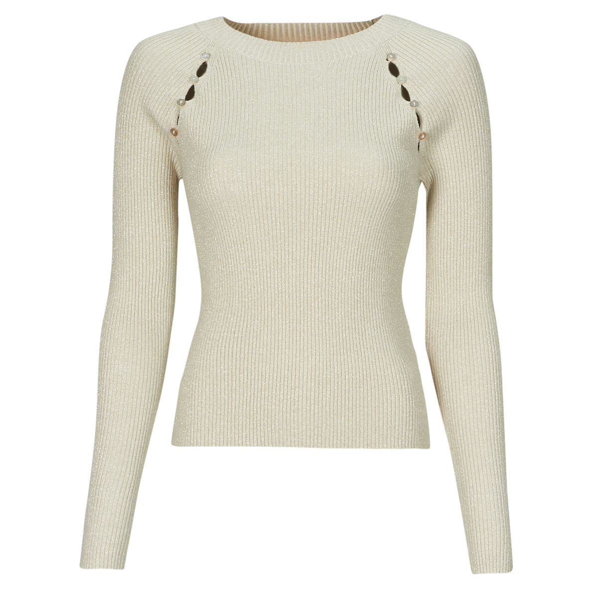 Guess - EMELY RN LS SWTR - Beige