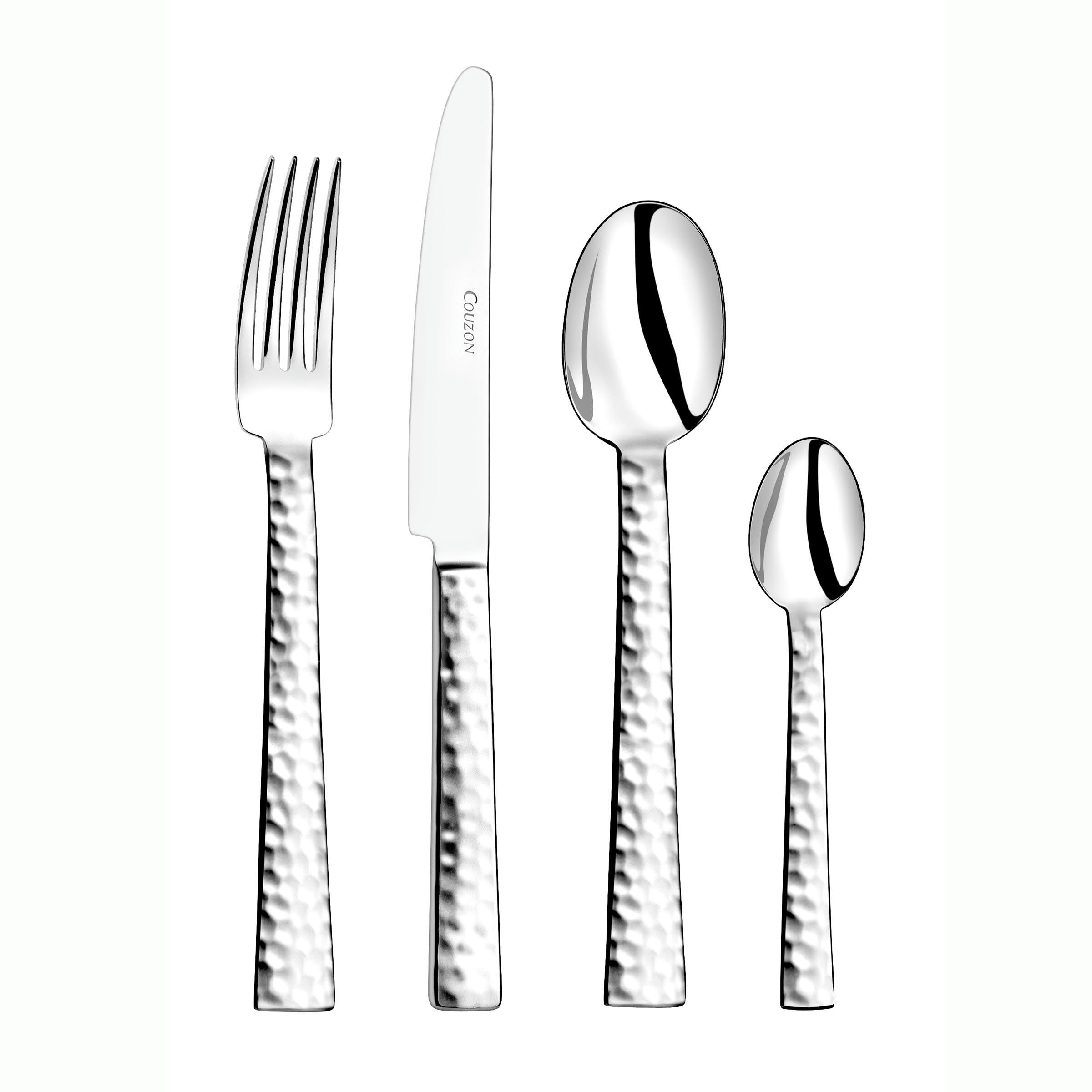 ATO MARTELÉ - Ménagère 24 couverts en Acier Inoxydable