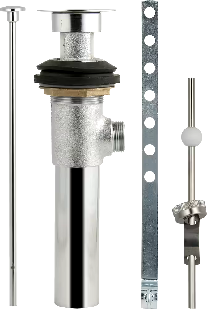 PlumbShop Metal Pop-Up Strainer Assembly Set, Chrome Finish, 1-1/4 x 12-in