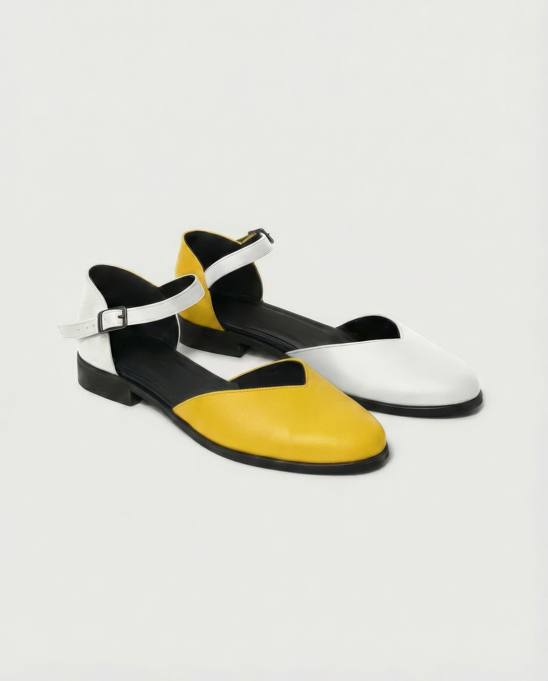 BOHEMA - Alexa Pumps Żółte, ze skóry roślinnej, polska rodzinna marka