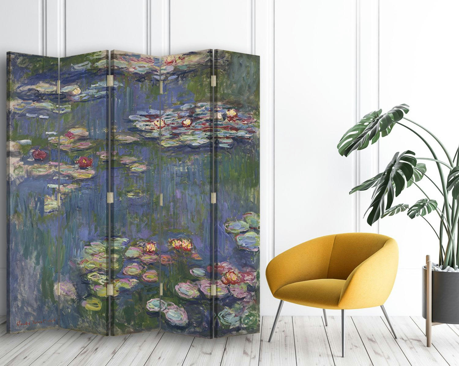 - Paravent - Cloison Nymphéas - Claude Monet cm 180x170 (5 volets)