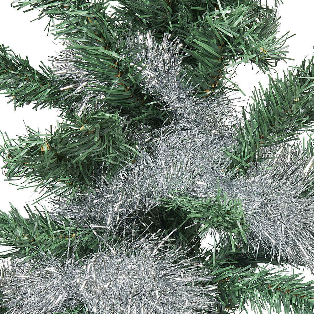 Guirlande de No&euml;l argentée 2 m