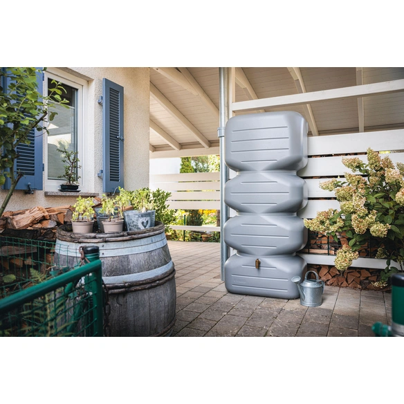 Regentonne, »Cubus«, 700 l, betongrau