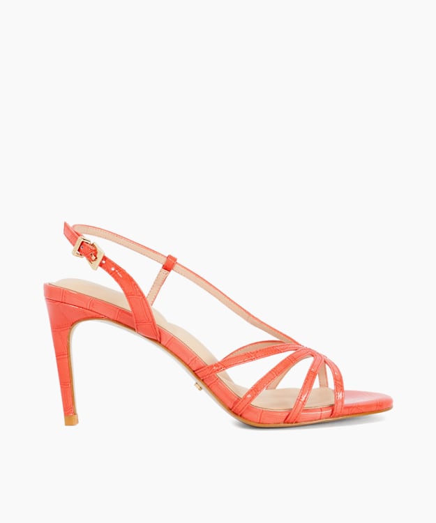 Morning Pink - Leather High Heel Strappy Sandals