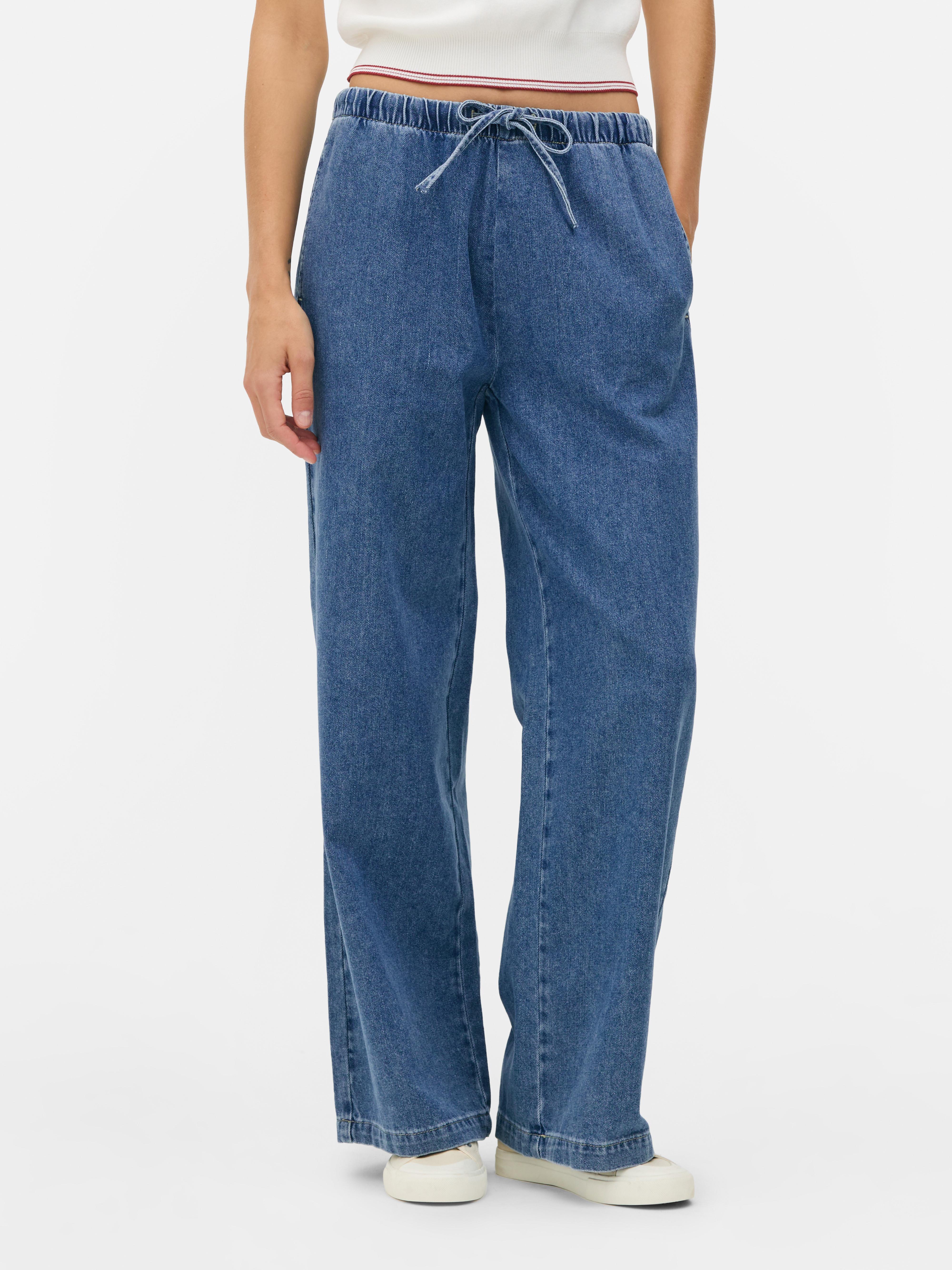 Denim Drawstring Joggers