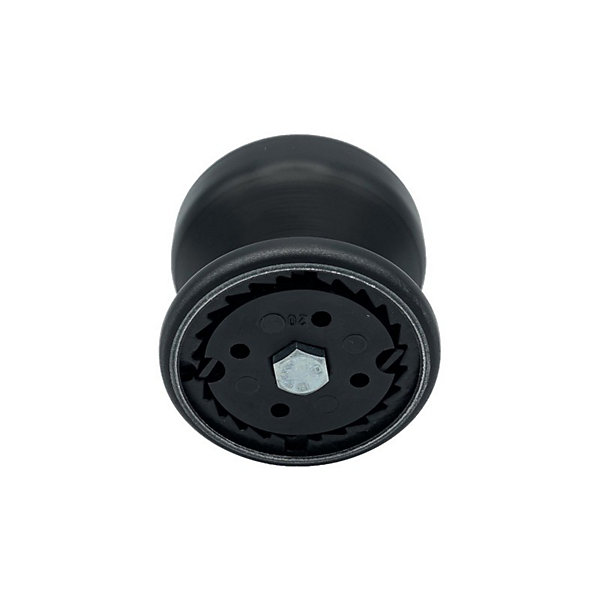 Bouton tirant de porte fixe D70 mm en aluminium NOIR RAL 9005 - breveté - lot de 6 boutons