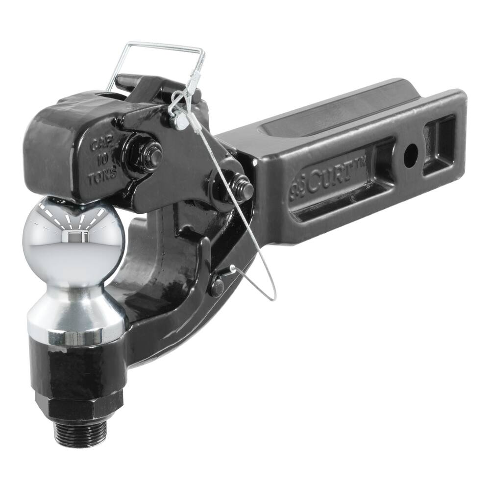 CURT 48007 Receiver-Mount Ball & Pintle Hitch (2-in Shank, 2-5/16-in Ball, 20,000-lb)