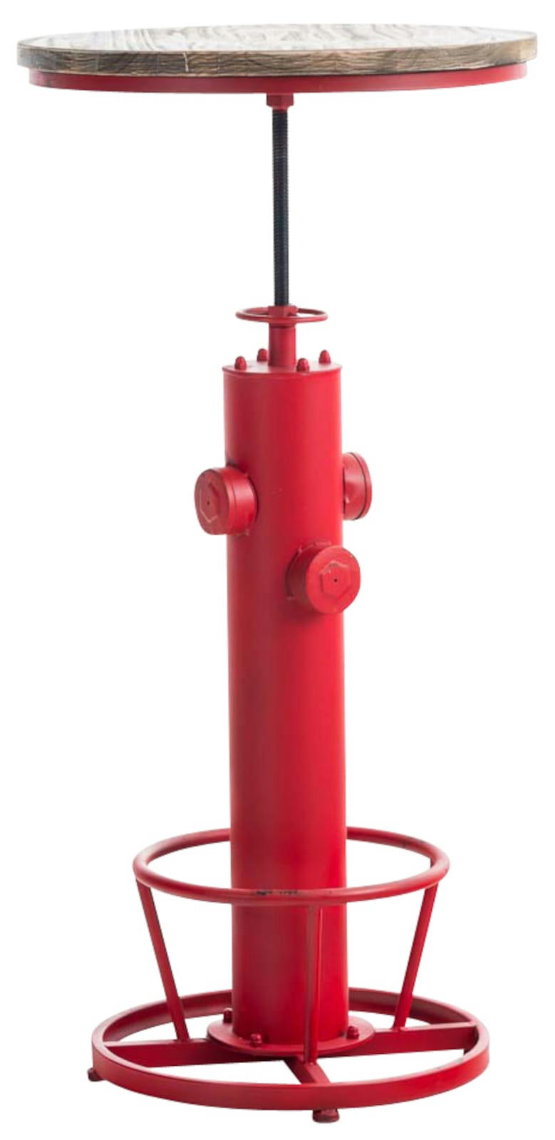 RUHR - Lot 2 Tables hautes réglable en métal Rouge