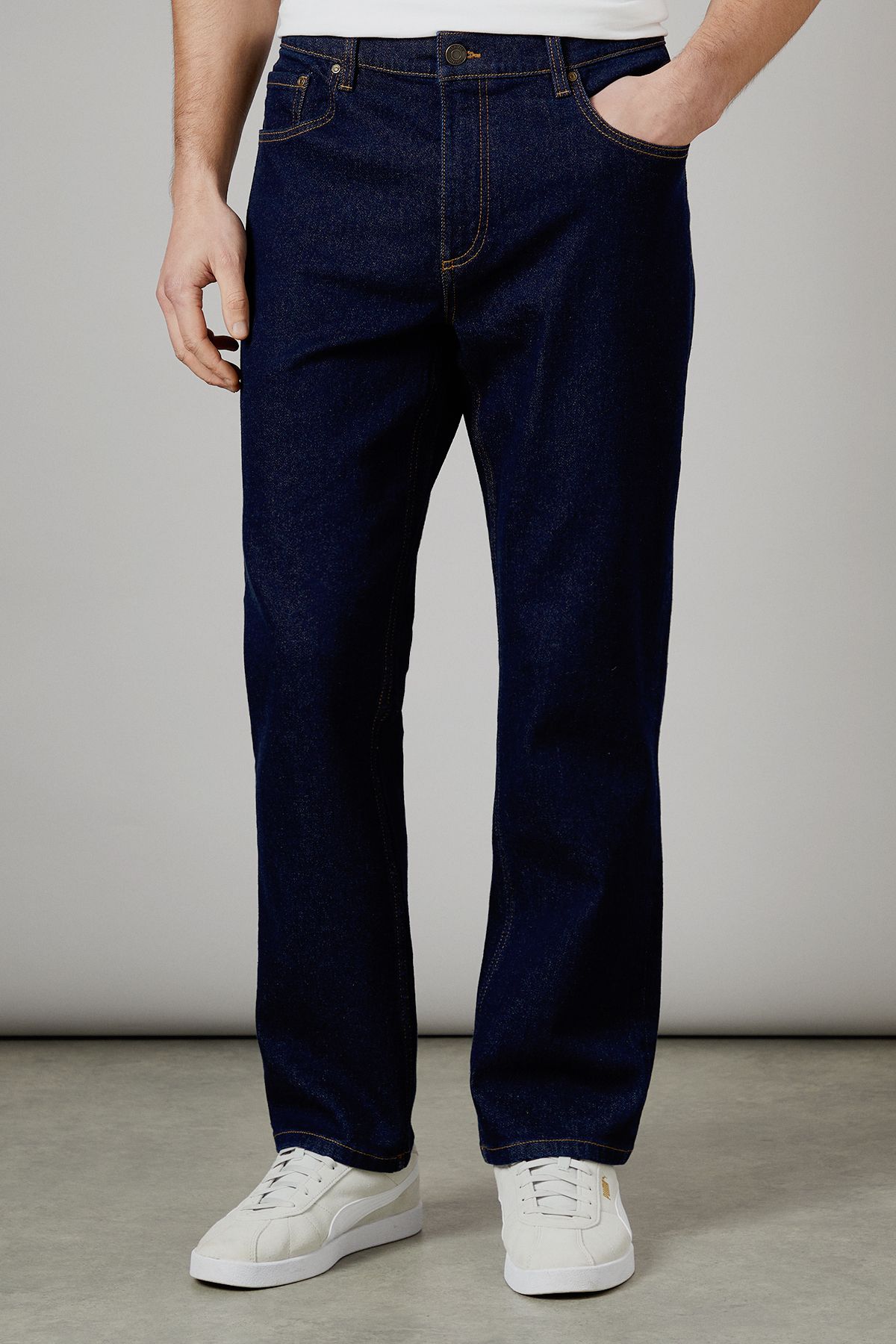 Maine Rinse Wash Premium Stretch Straight Fit Jeans