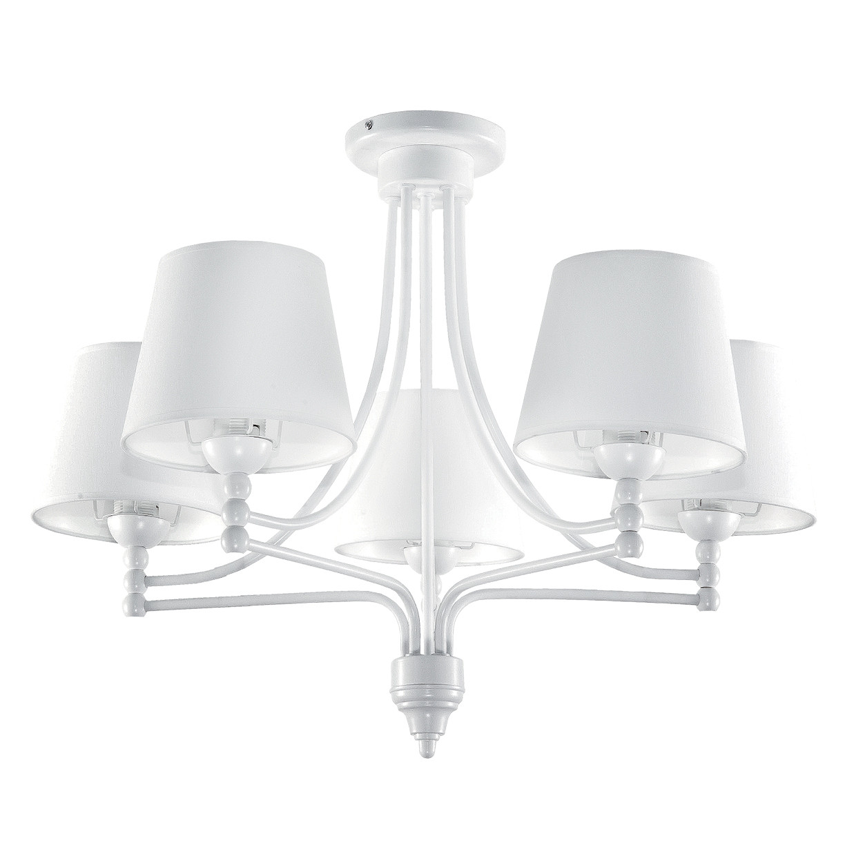 Lampa wisząca biała EDYLIT retro klasyczna 5xE27 ARTURO BIANCO 11-840