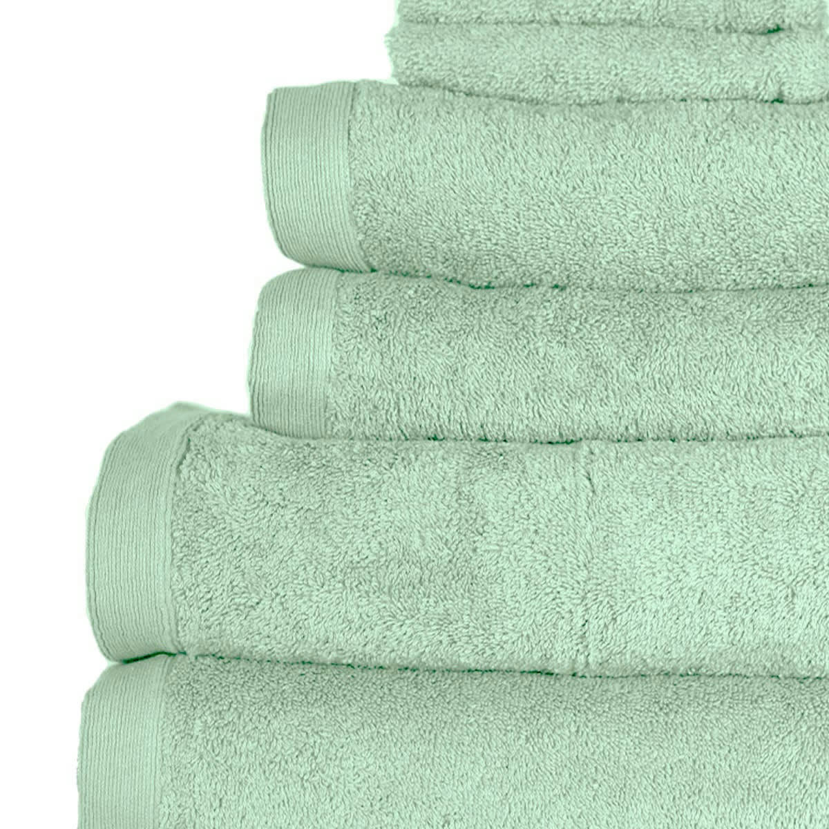 STUDIO - Ensemble de bain 6 pièces en coton Menthe