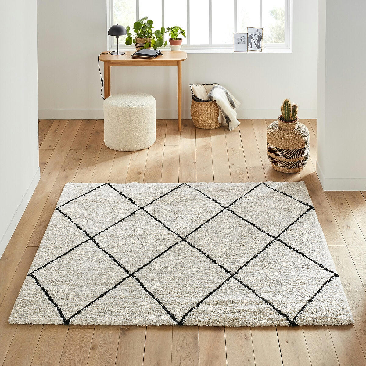 Tapis style berbère forme carrée, Jiraya
