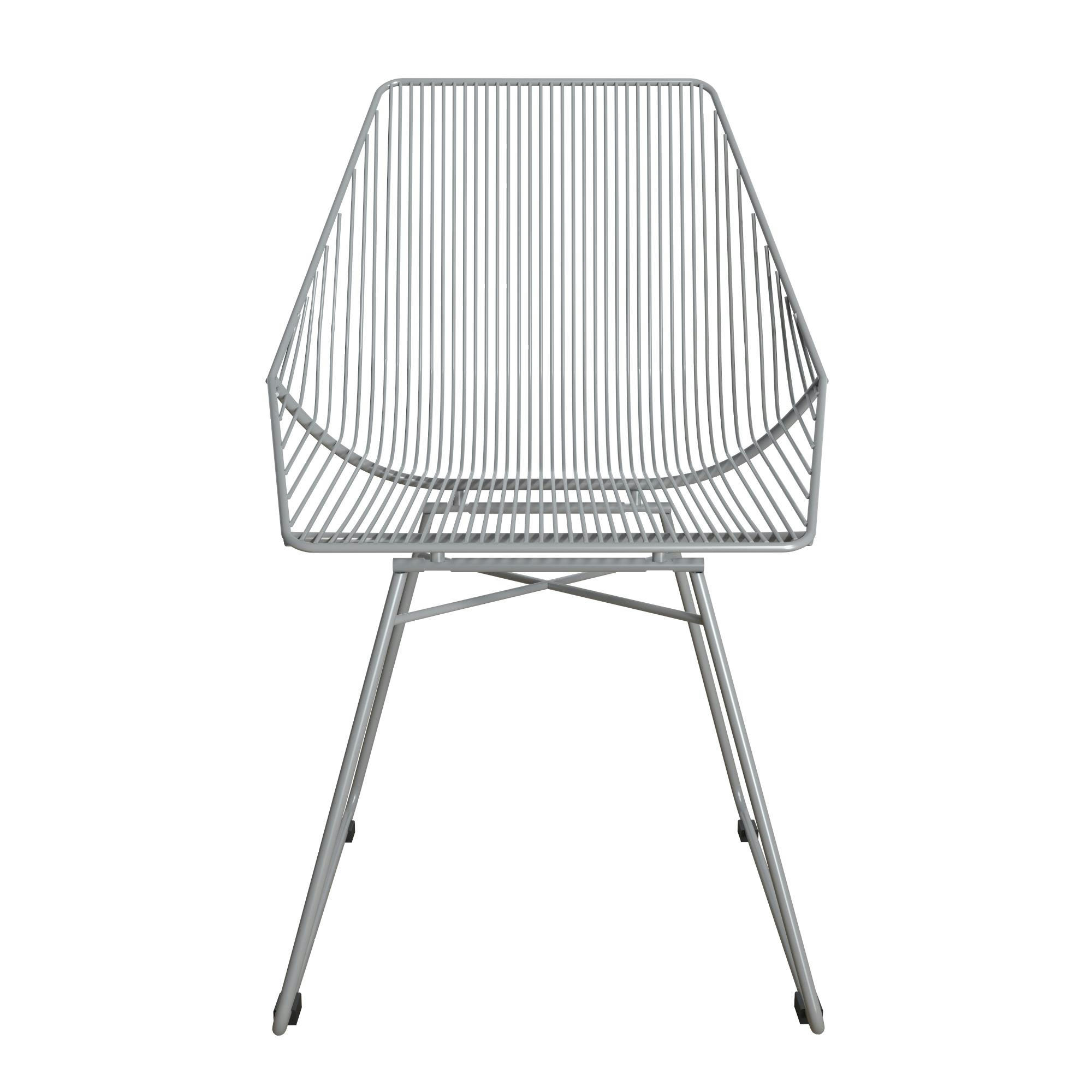 ELLIS - Chaise de salle à manger en métal gris