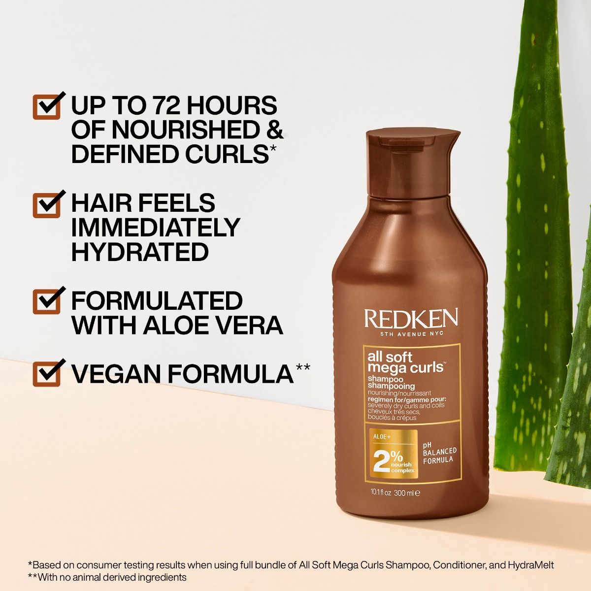 Redken All Soft Mega Curl Shampoo 300ml Double