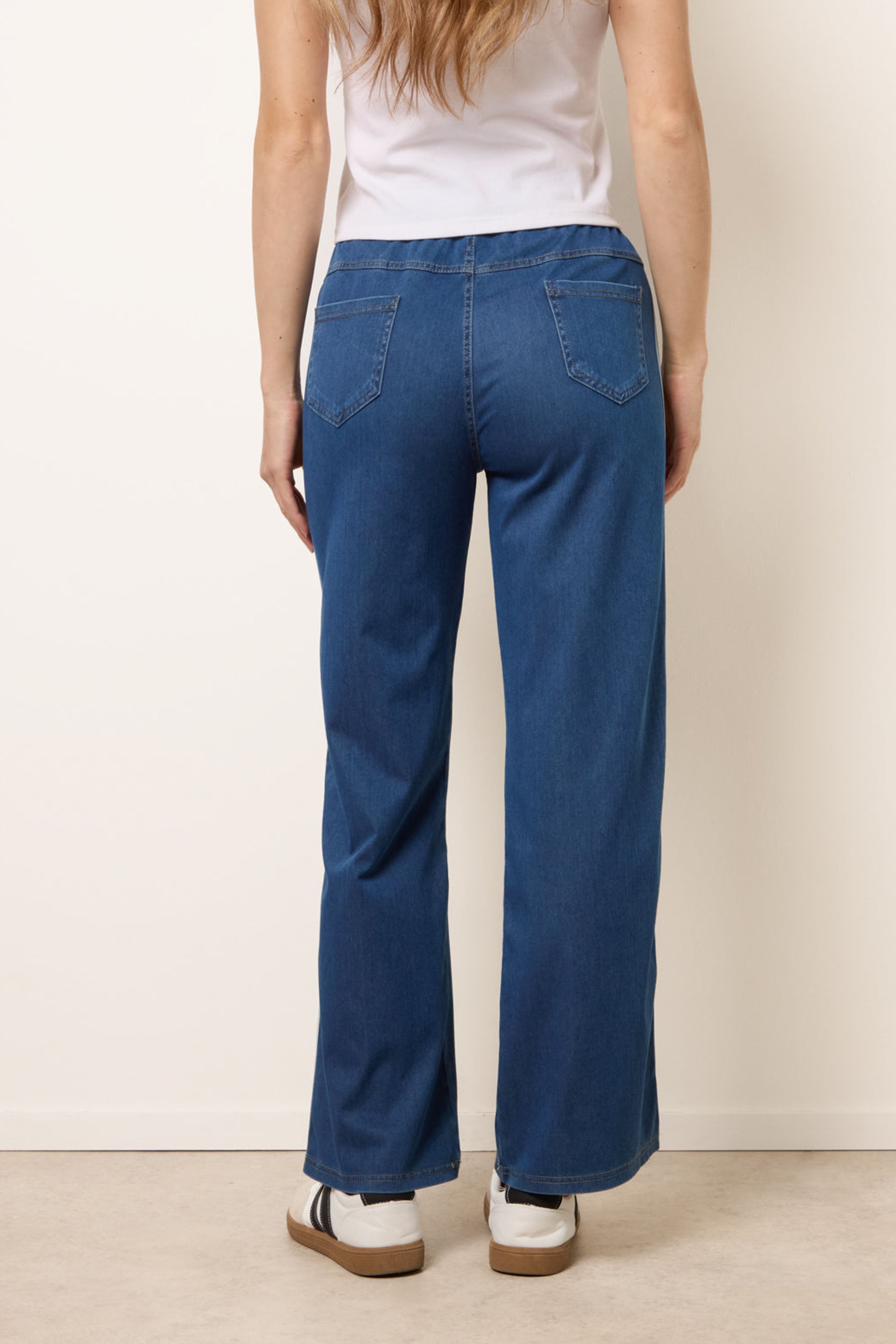 Blue Vanilla Blue Side Stripe Jeans With Drawstring