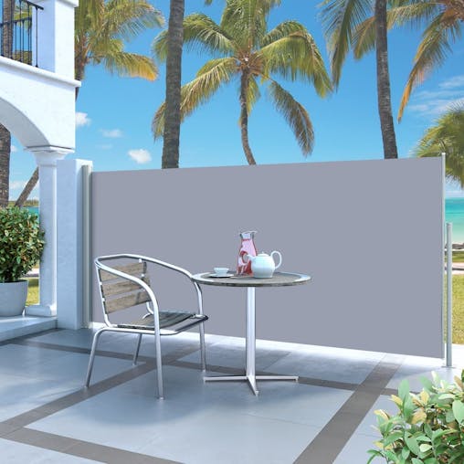 NNEVL Retractable Side Awning 140 x 300 cm Grey