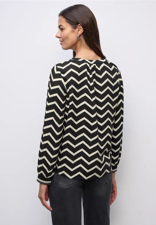 Bluse mit Zick-Zack-Muster
