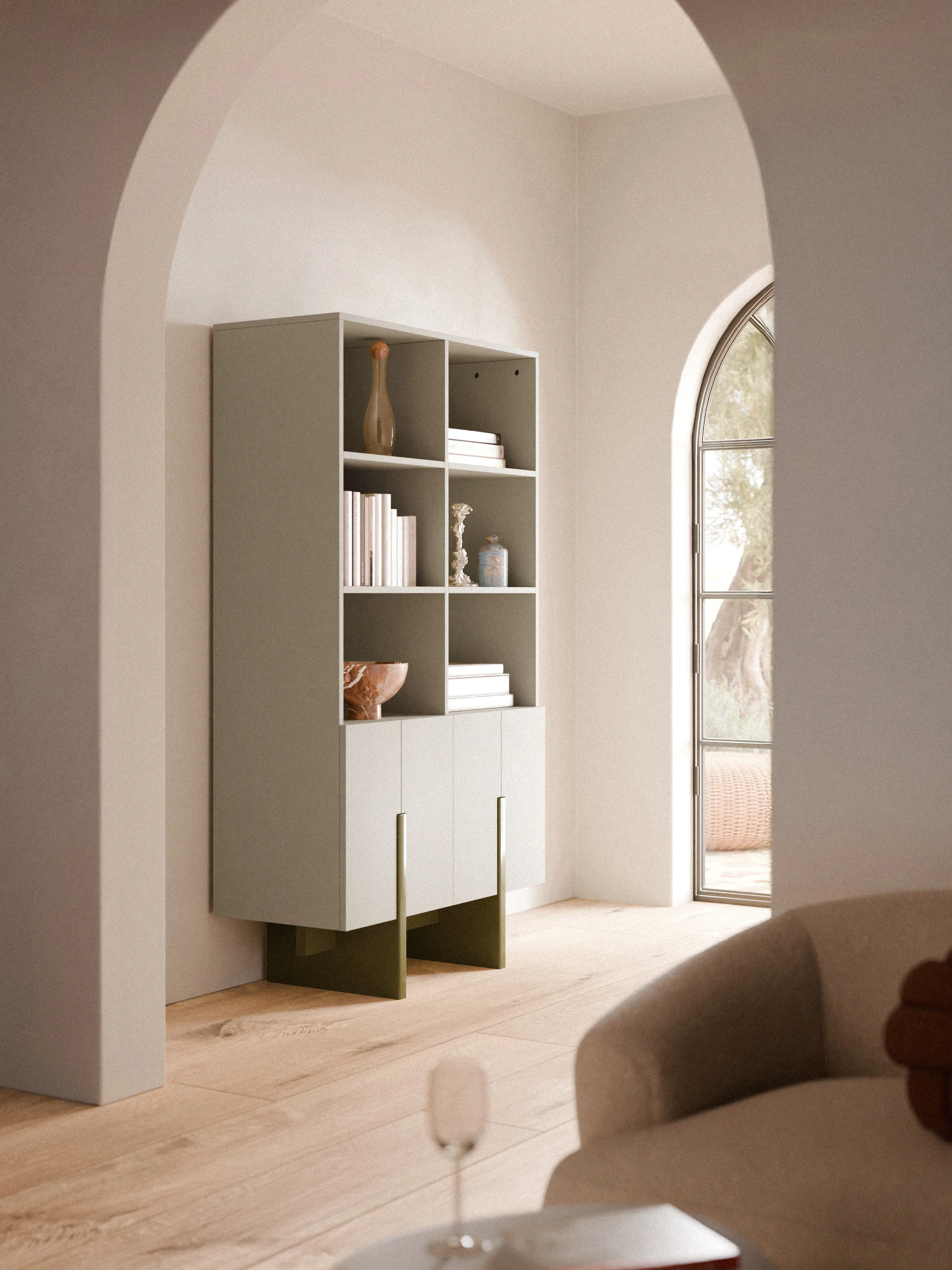Großes Holz-Highboard Dado