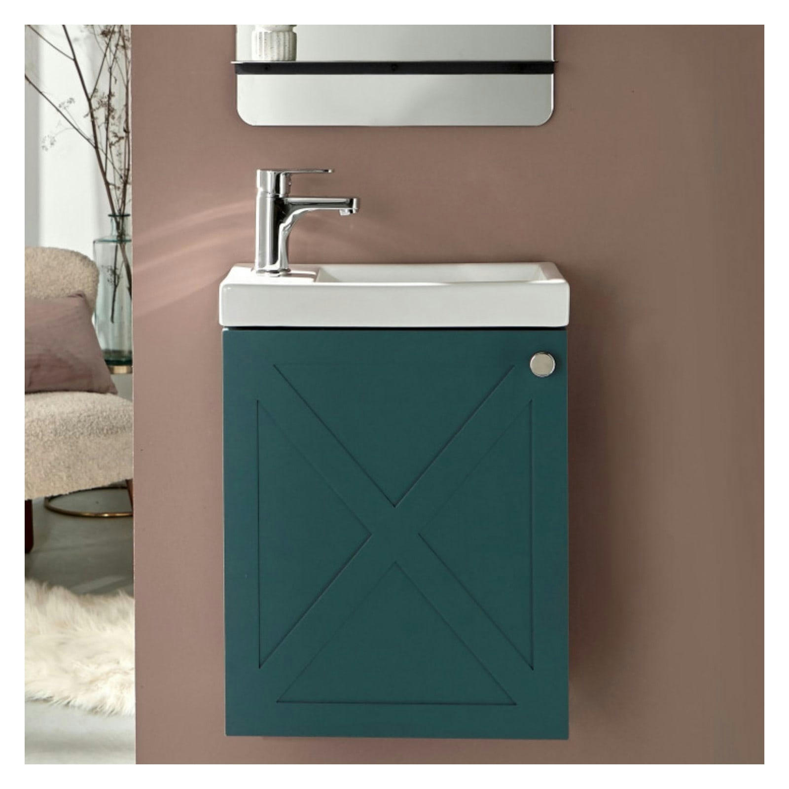 AVA - Meuble lave-mains  Vert de gris