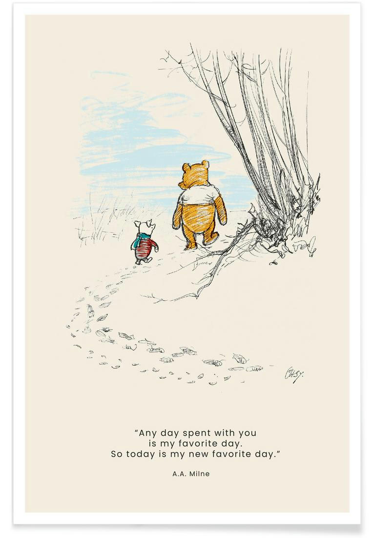 FAVOURITE DAY - Affiche blanc ivoire & noir